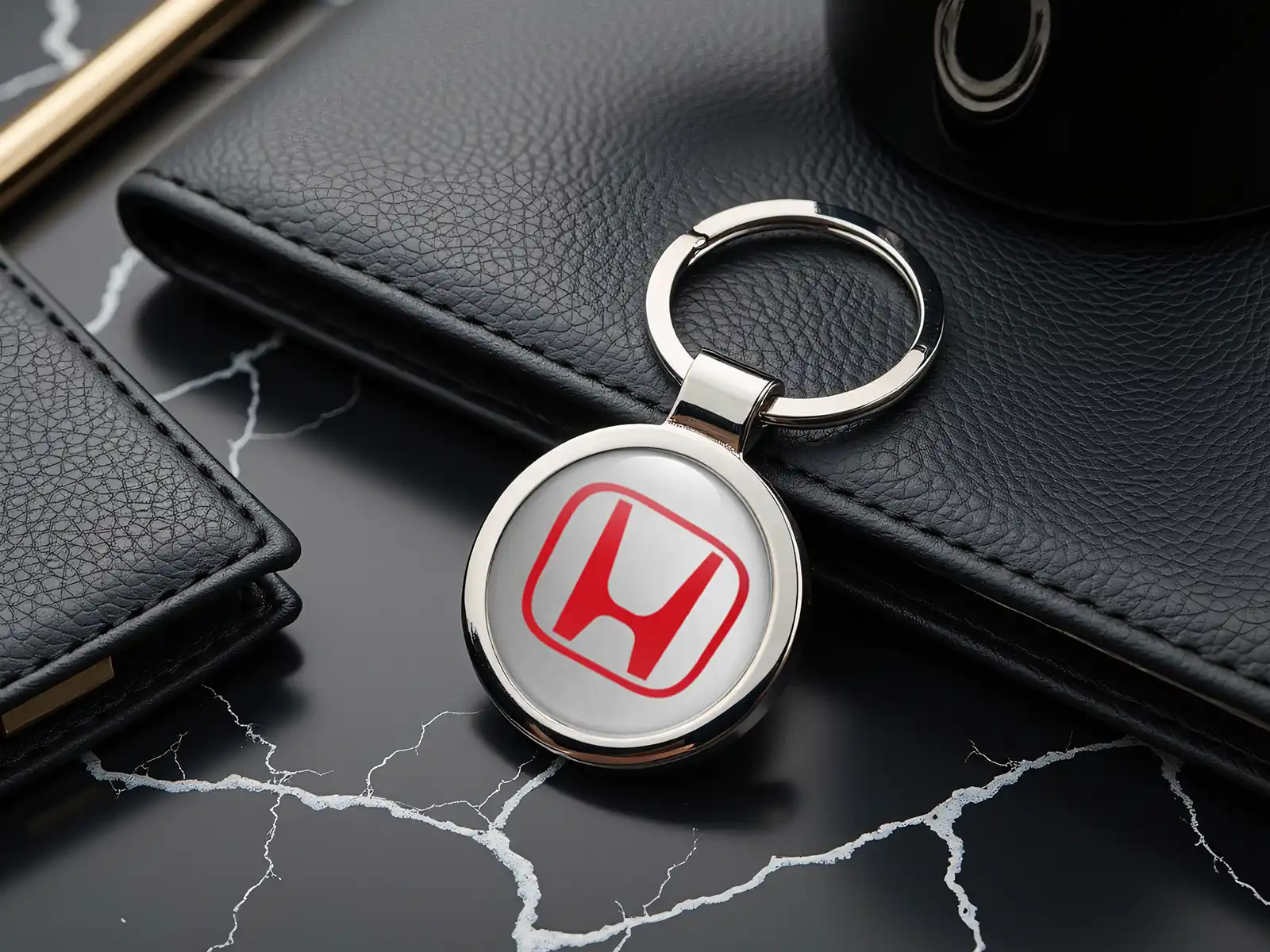 Honda Porte-clés Finition Métallisée Élégante